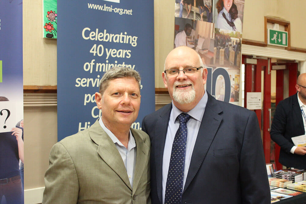 LMI Co-Director Thomas McClean with Michael Yaron at the 2017 Bangor Worldwide Missionary Convention.